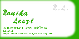 monika leszl business card